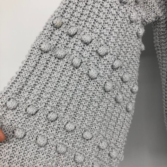 Madewell Grey Bobble Cardigan / Open front Sweater in Cool Fog Long sleeve S - Picture 13 of 16